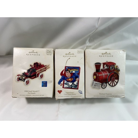 Hallmark Other - 3 of 2008 Hallmark Keepsake Christmas Ornaments Superman Toyland Express Ford T